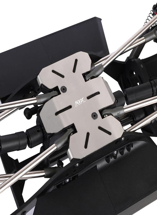 KYX Racing Stainless Steel Chassis Protective Plate Skid Plate Guard Upgrades Parts Accessories for 1/10 RC Crawler Car Axial SCX10 PRO - Image 2